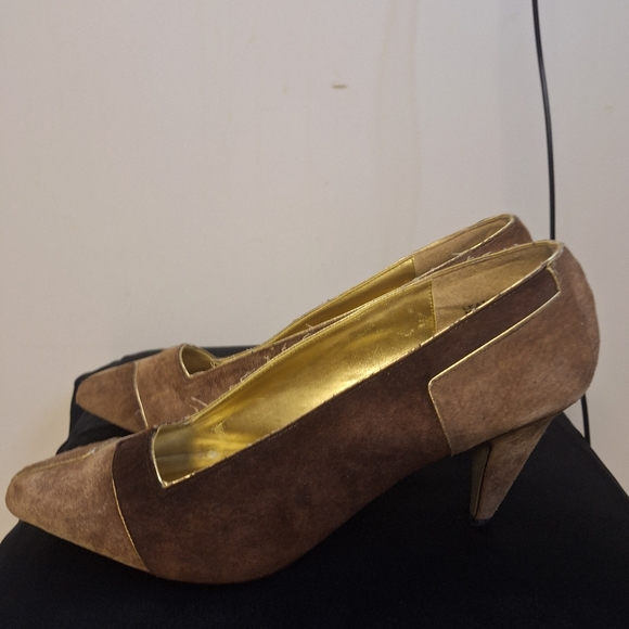 Brown Suede Heels - Picture 2 of 6